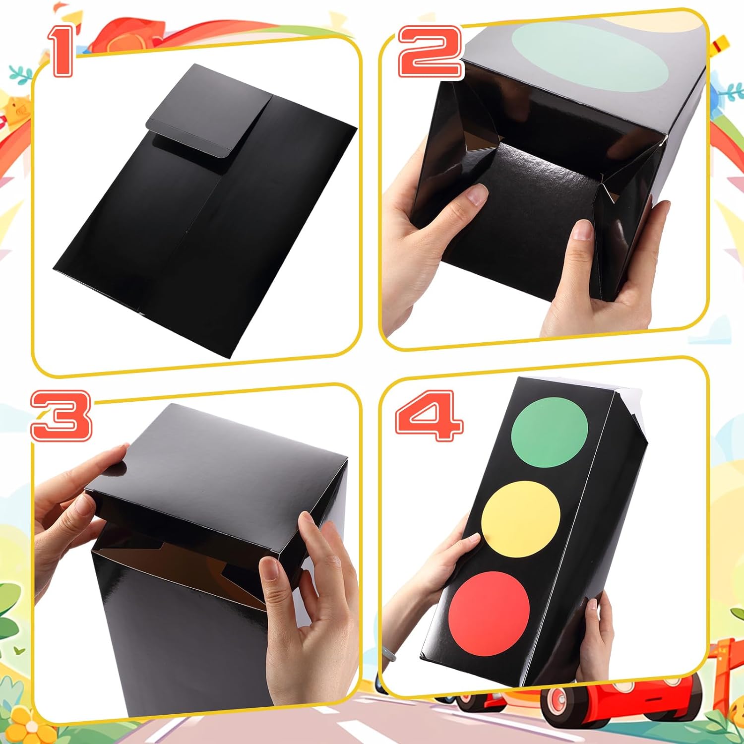 Traffic Light Favor Boxes Birthday Party Construction 2 Pack