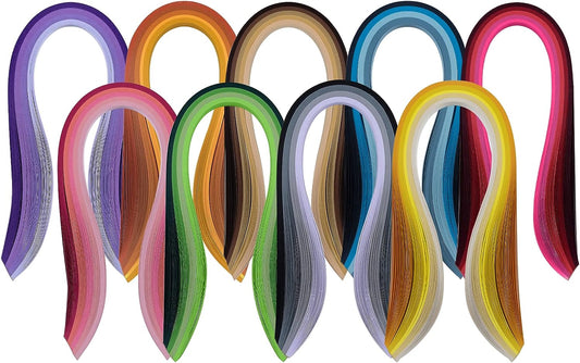 900 Paper Quilling Strips Set,36 Colors width 5mm Length 39cm