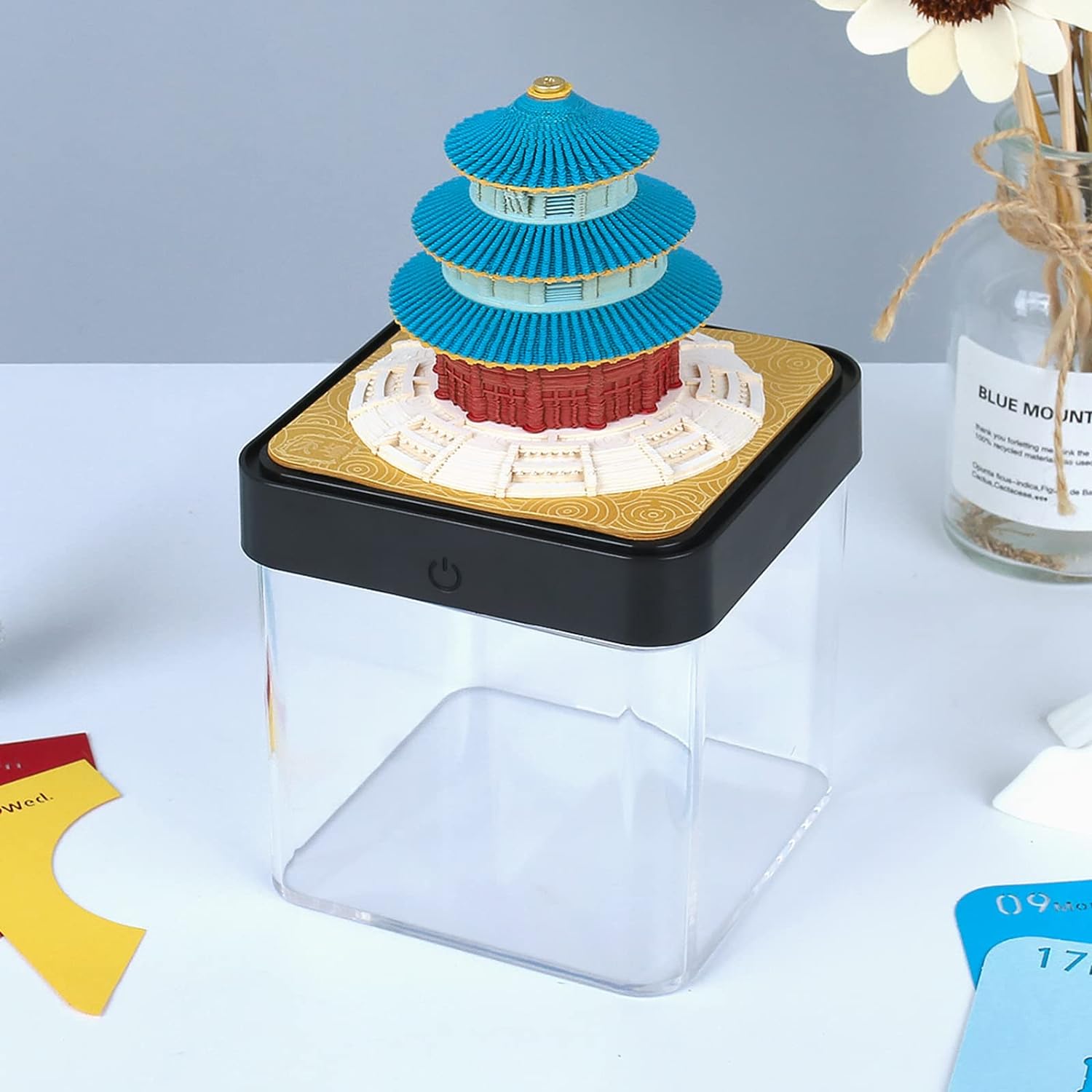 2024 Desk Calendar 3D Memo Pad with Light Temple of Heaven