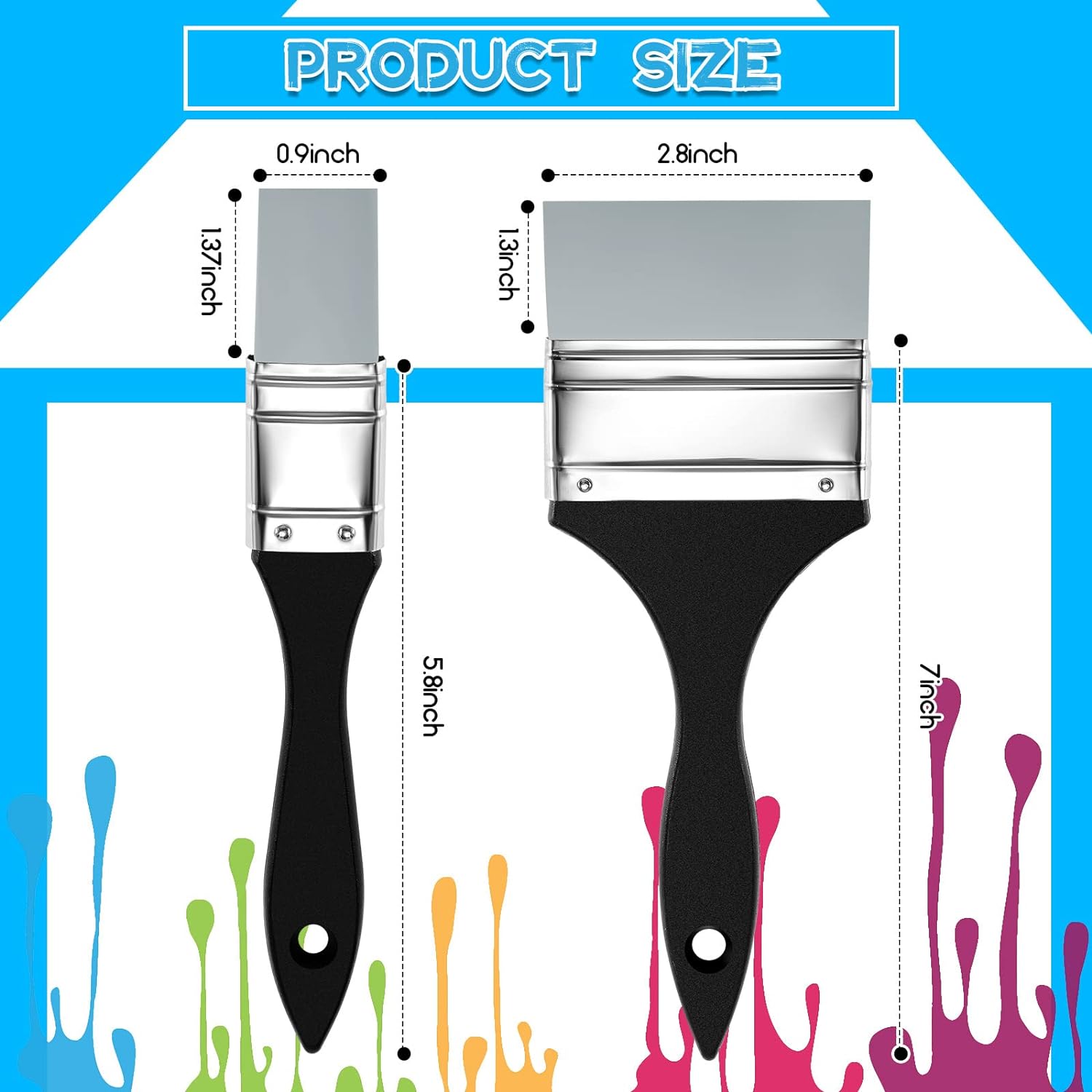 2Pcs Silicone Painting Brush Color Shapers