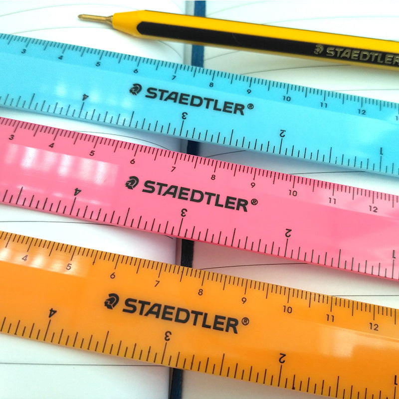 STAEDTLER 562 Transparent Colored Rulers,6 inch,5 Pack