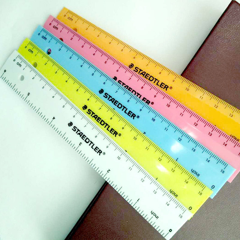 STAEDTLER 562 Transparent Colored Rulers,6 inch,5 Pack