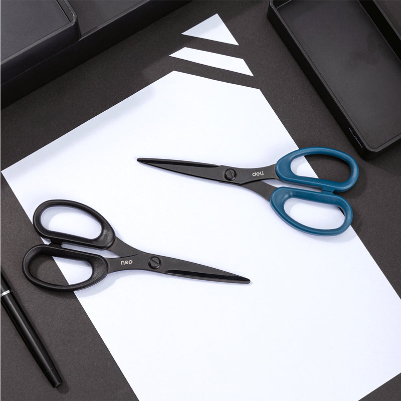 DELI Ergonomic Anti-Adhesive Scissors 175mm 2 Pack