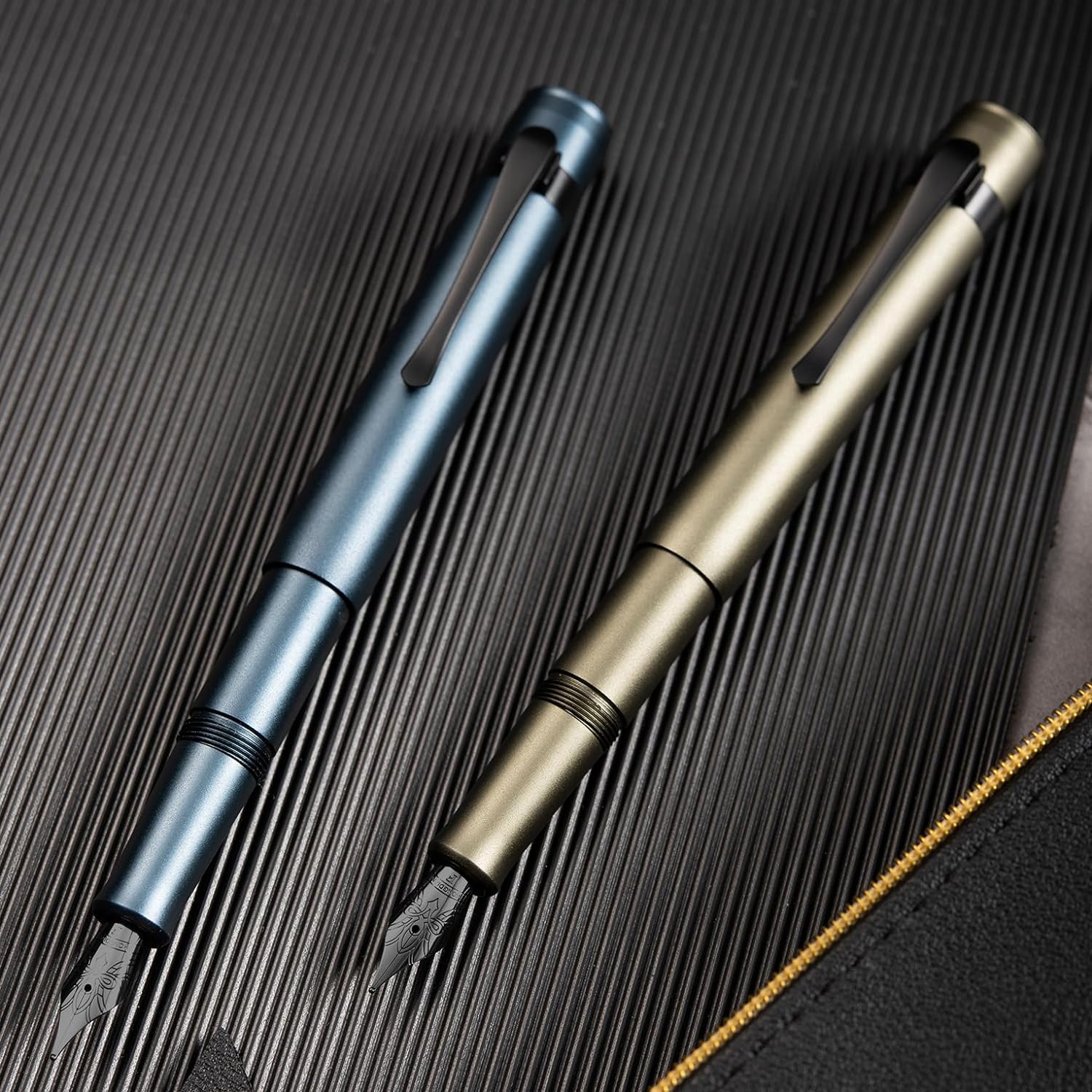 Hongdian M2 Mini Fountain Pen,Aluminium Short Pocket Travel Pen