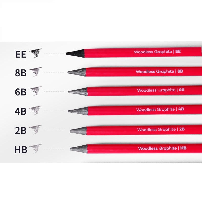 Mont Marte Woodless Graphite Pencils 6 Pack