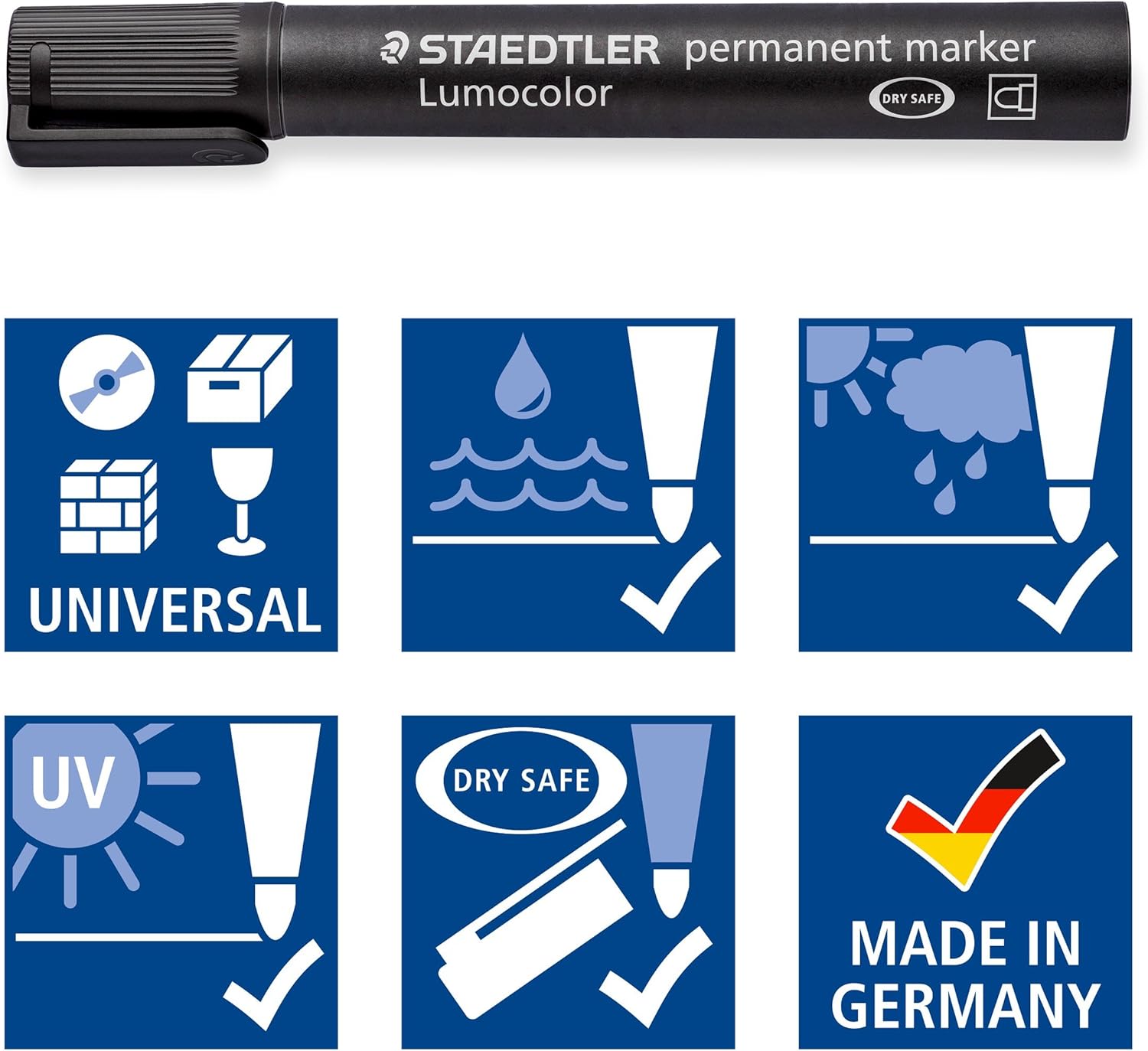 STAEDTLER 352 Lumocolor Permanent Marker Pen,2mm,4 Colours