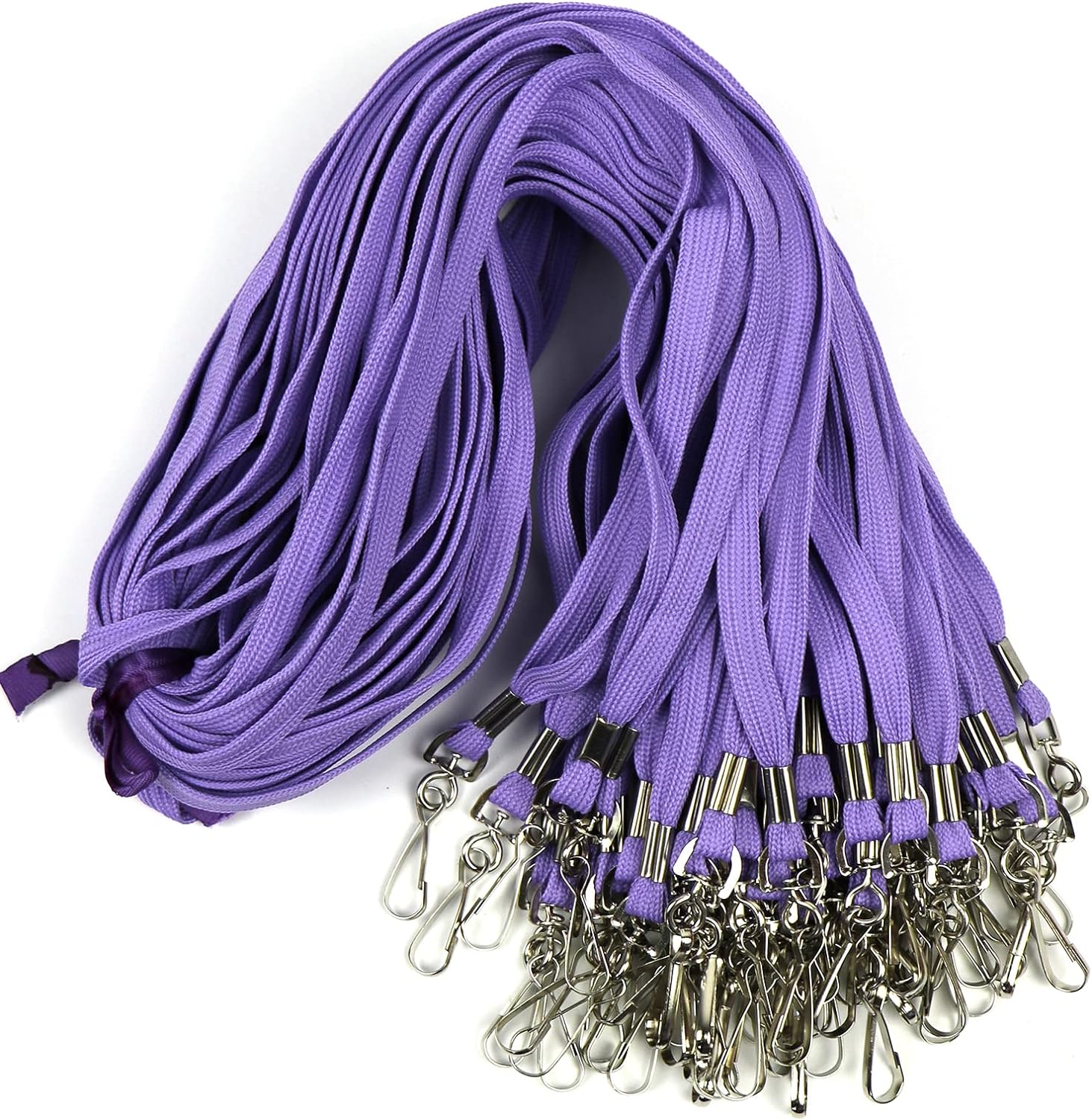 100Pcs Nylon Bulk Lanyard for Id Badges