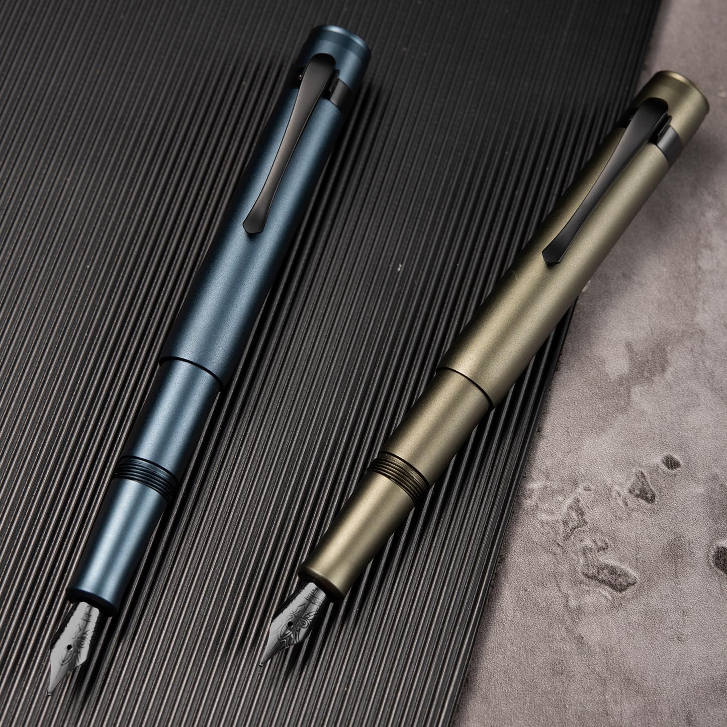 Hongdian M2 Mini Fountain Pen,Aluminium Short Pocket Travel Pen