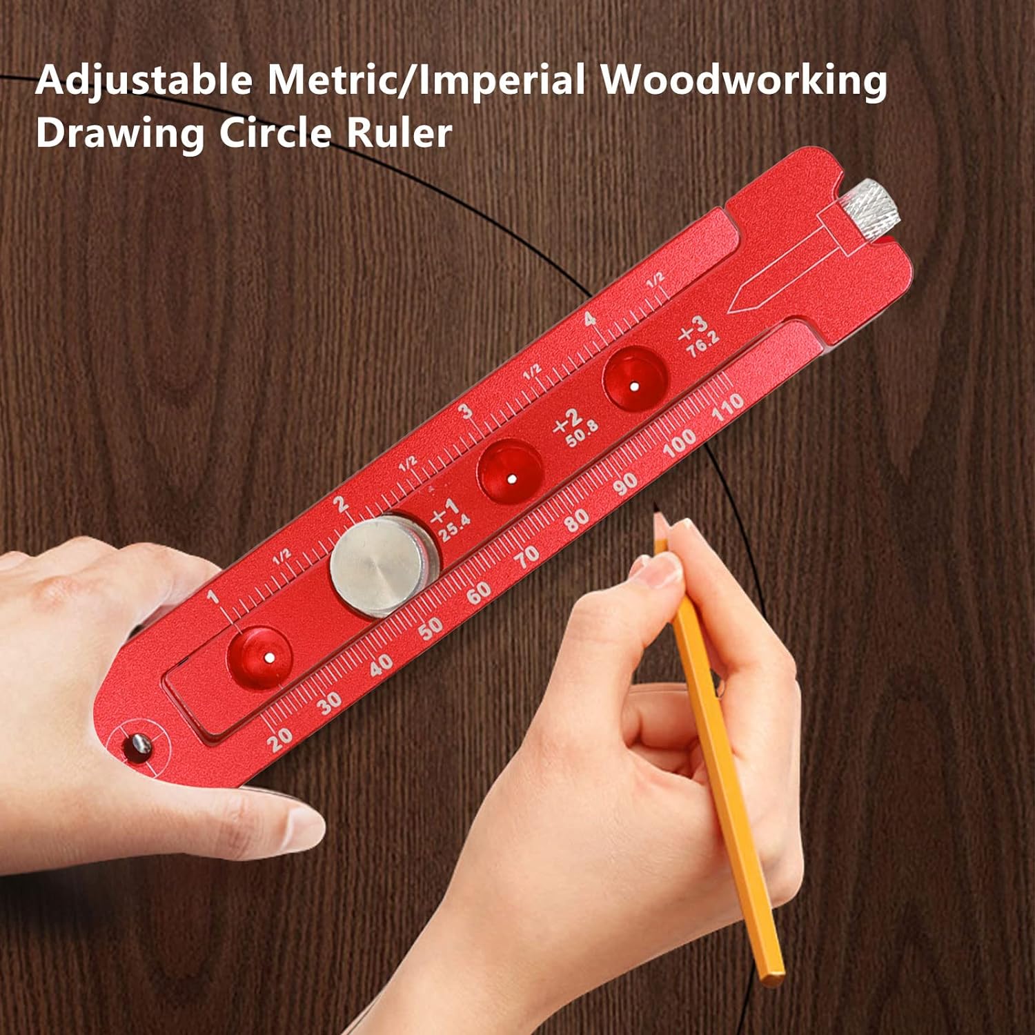 Aluminum Woodworking Compass Scriber Circle Ruler 164MM