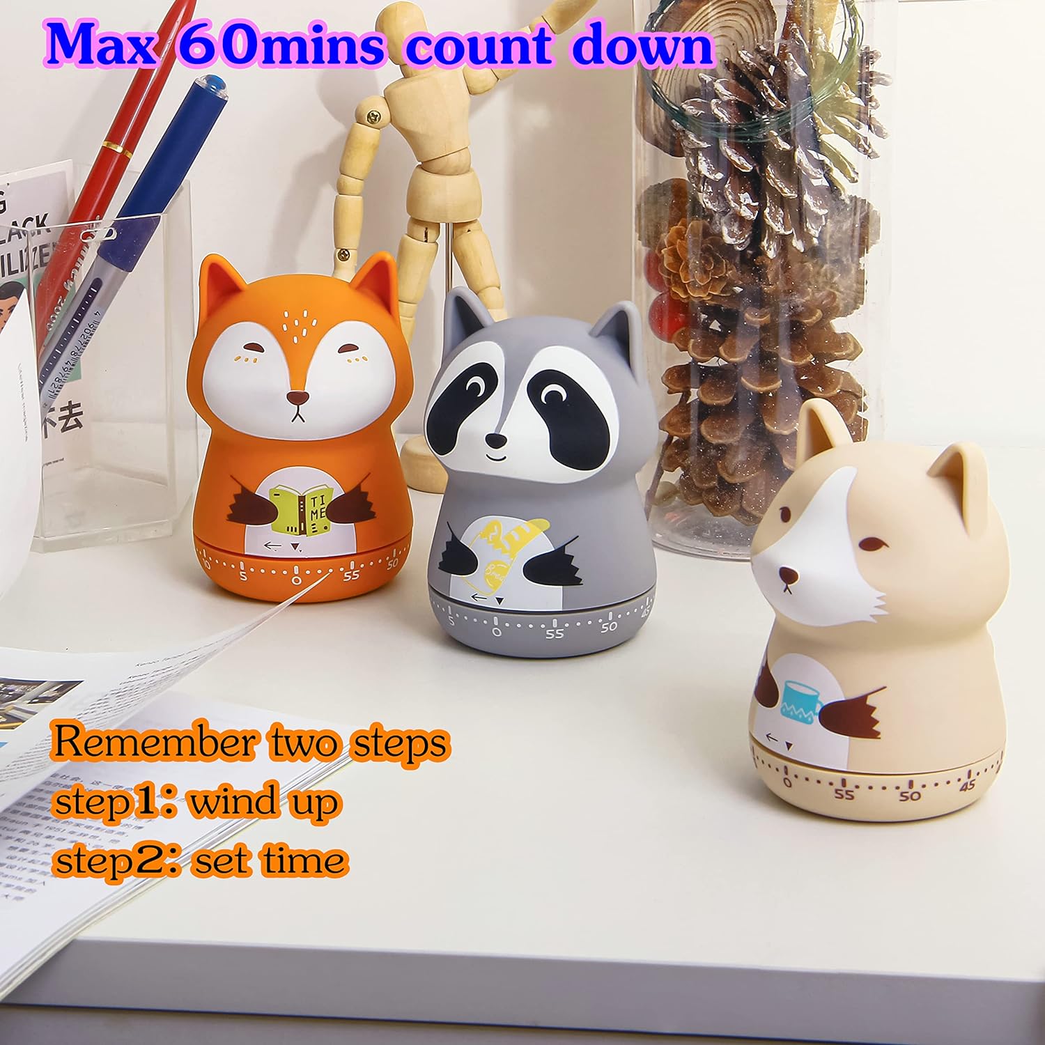 Cute Animal Mechanical Timer for Kids