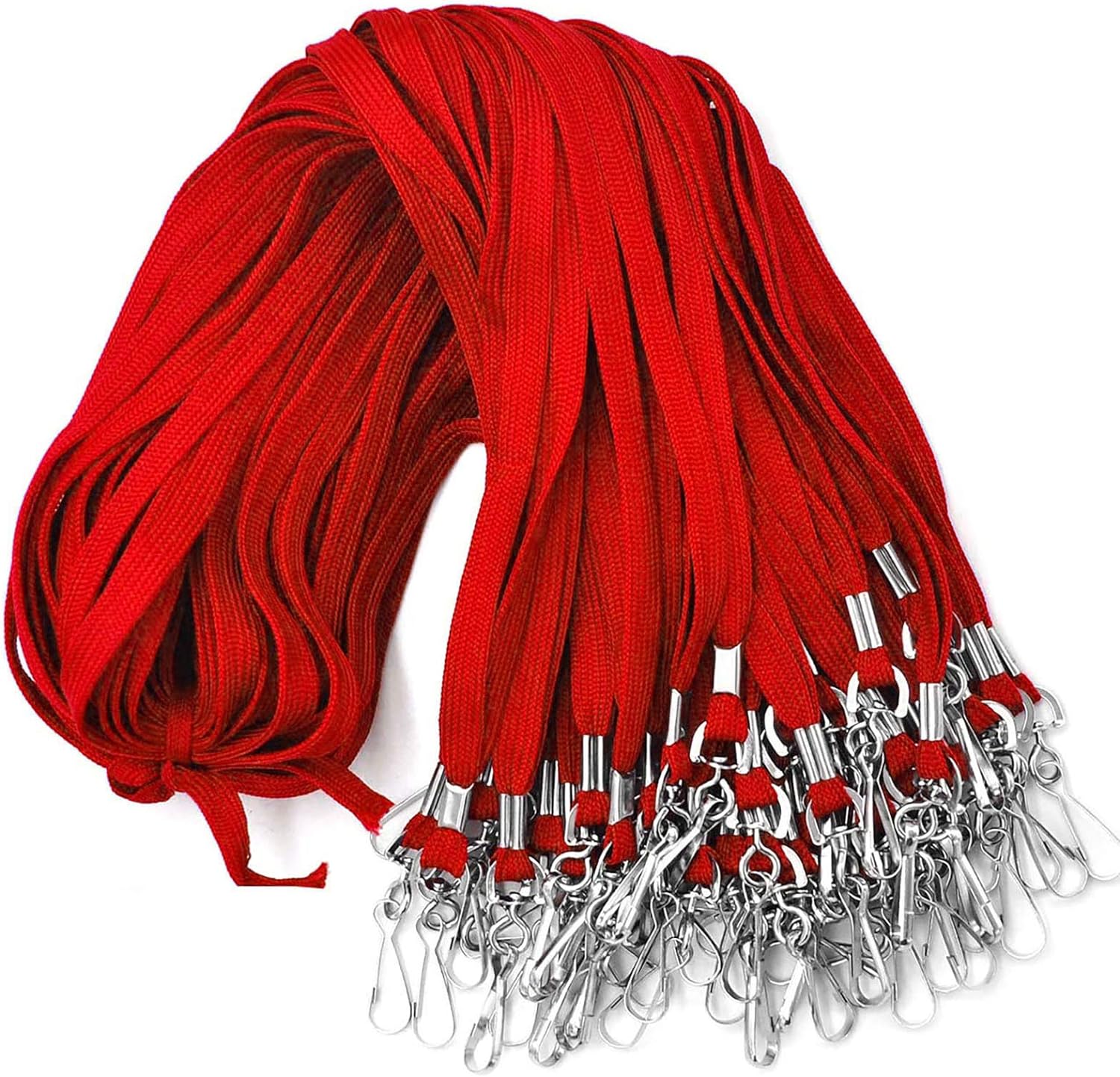 100Pcs Nylon Bulk Lanyard for Id Badges