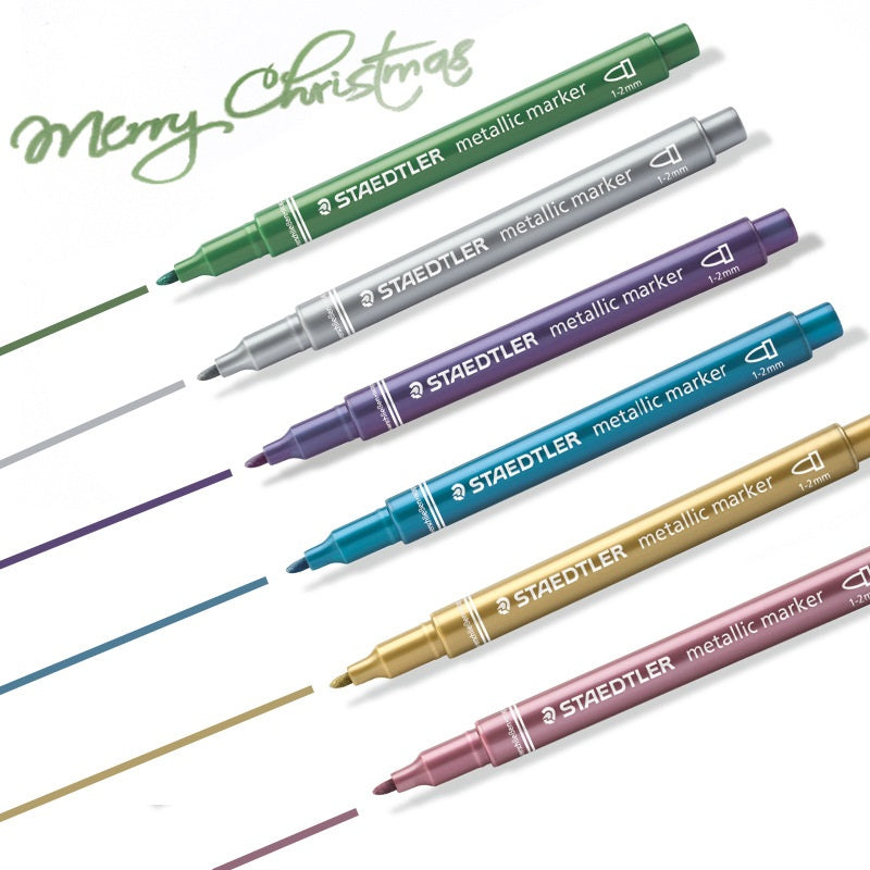 STAEDTLER 8323 Metallic Markers - Multi-Colour (Pack of 6)