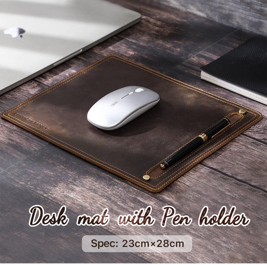 Leather Mouse Pad for Home or Office Desktop 28x23cm