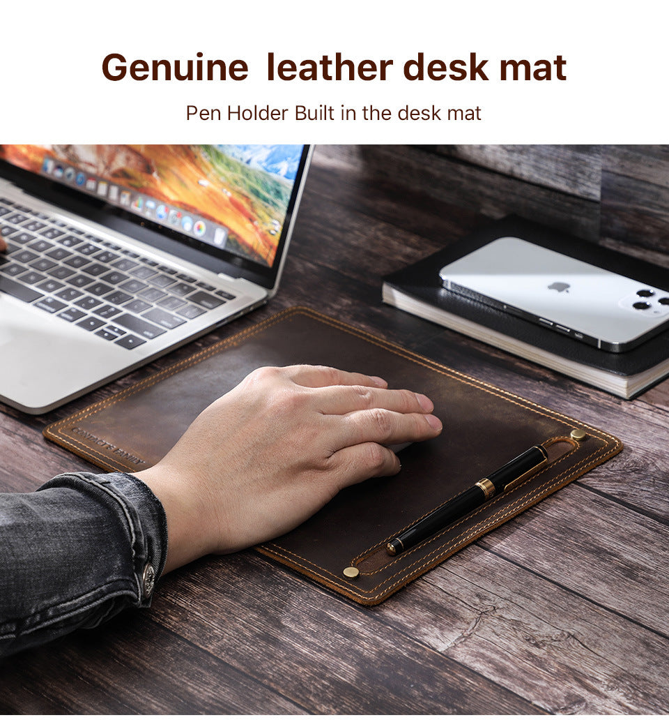 Leather Mouse Pad for Home or Office Desktop 28x23cm