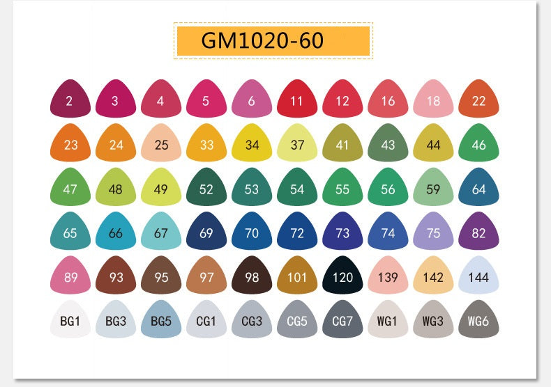 STA GRAPHMASTER GM1020 Alcohol Markers,12/24/36/48/60/80/108 Color