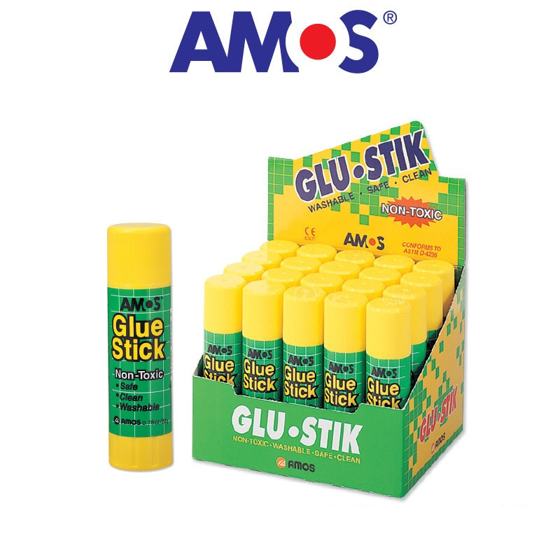 Amos Glue Stick 22g for Paper Wood Fabric,20 Pack