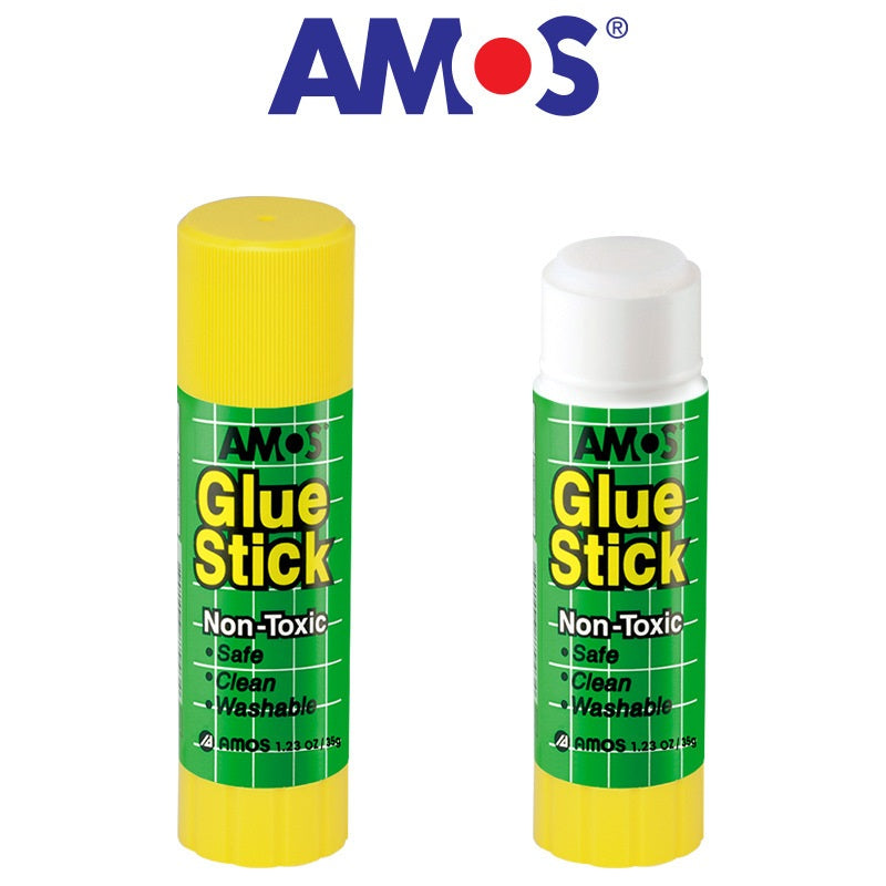 Amos Glue Stick 35g for Paper Wood Fabric,12 Pack