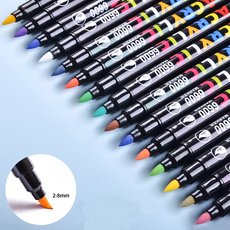 Guangna Acrylic Paint Marker Pens 84 Colors,Dual Brush Tip