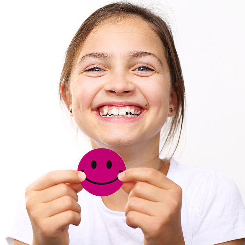 500pcs Happy Smile Face Reward Stickers,1 inch,8 Colors