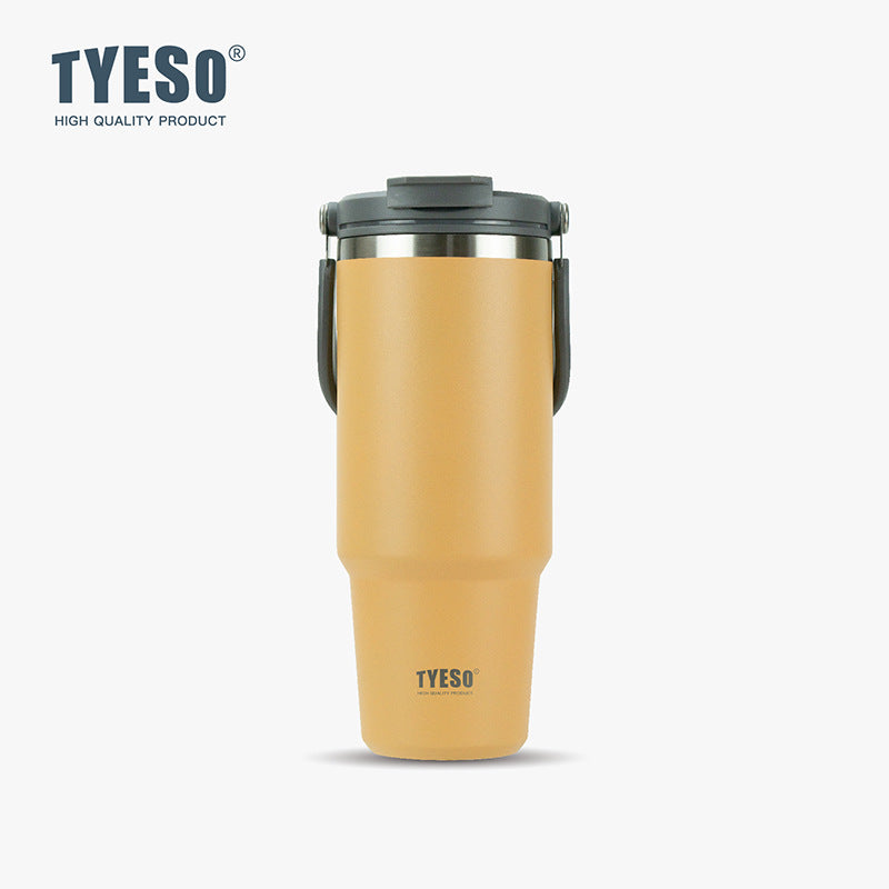 Tyeso 20/25/30 oz Insulated Tumbler with Handle and Straw Lid