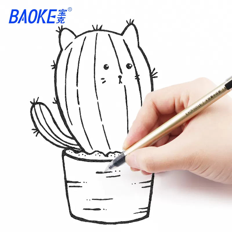 Baoke EXQUISITE 0.5mm Jumbo Gel Ink Pen 12 Pack