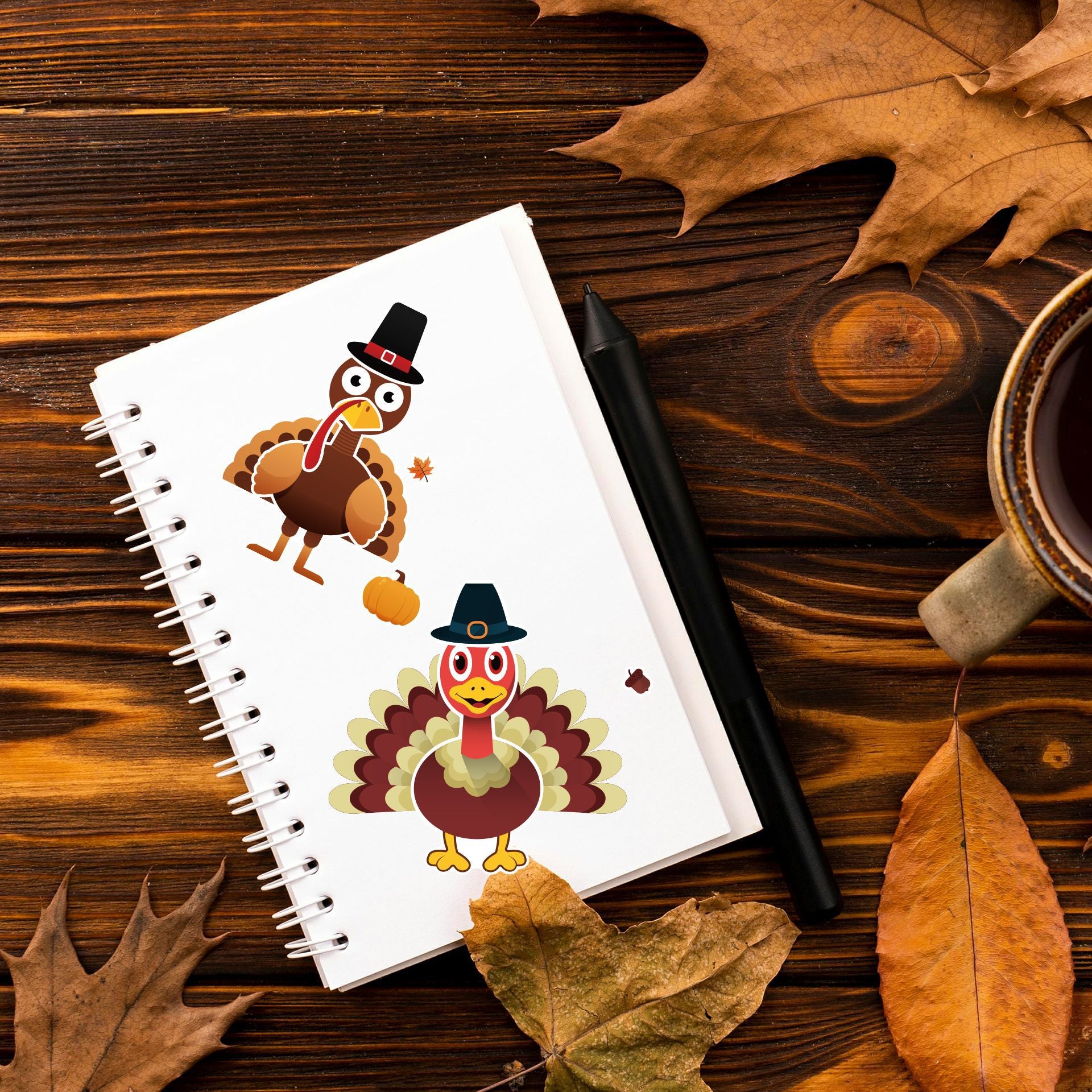 36 Sheets Thanksgiving Make A Turkey Stickers for Kids