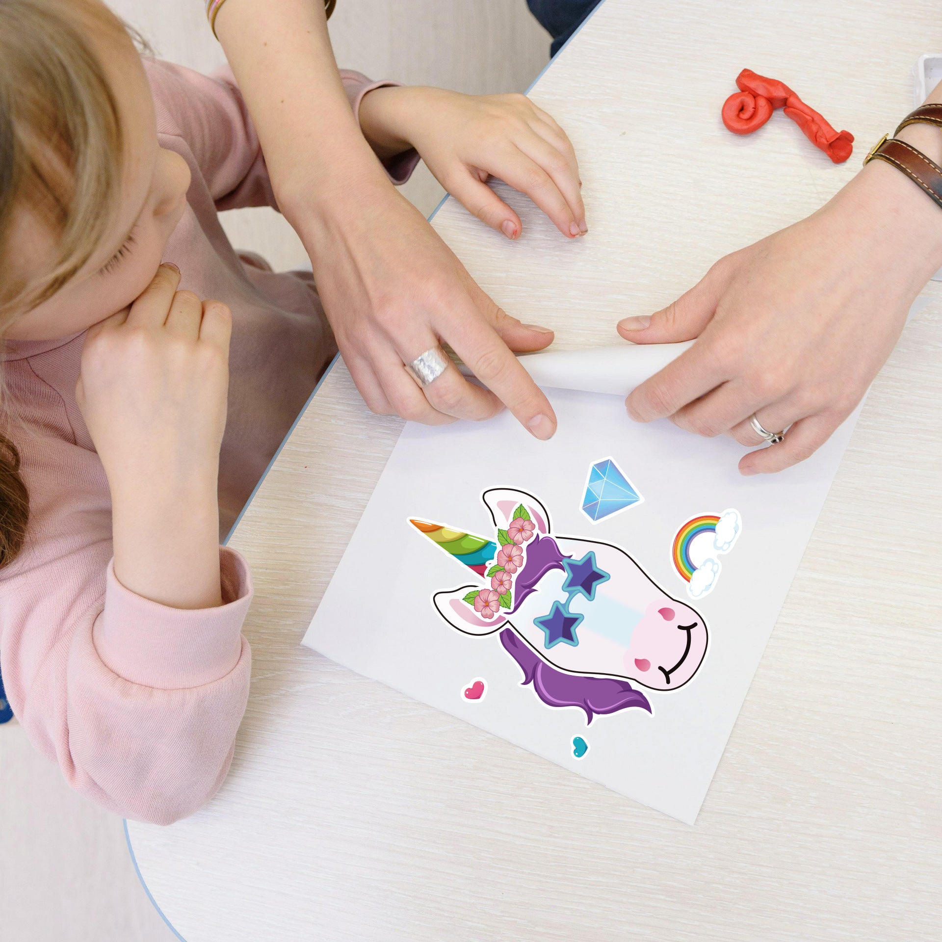 24 Sheets Make Your Own Unicorn Stickers for Kids 21 x 15 cm