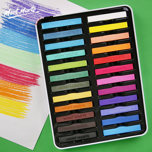 Mont Marte Soft Pastels in Tin Box Signature 24 Colours