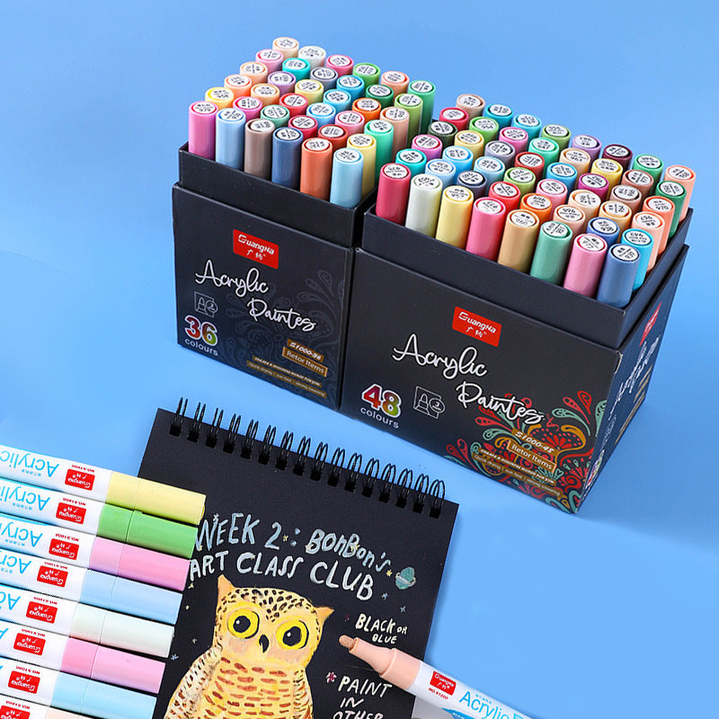 Guangna Pastel Paint Acrylic Marker Pens,3mm Medium Tip,12 Colors