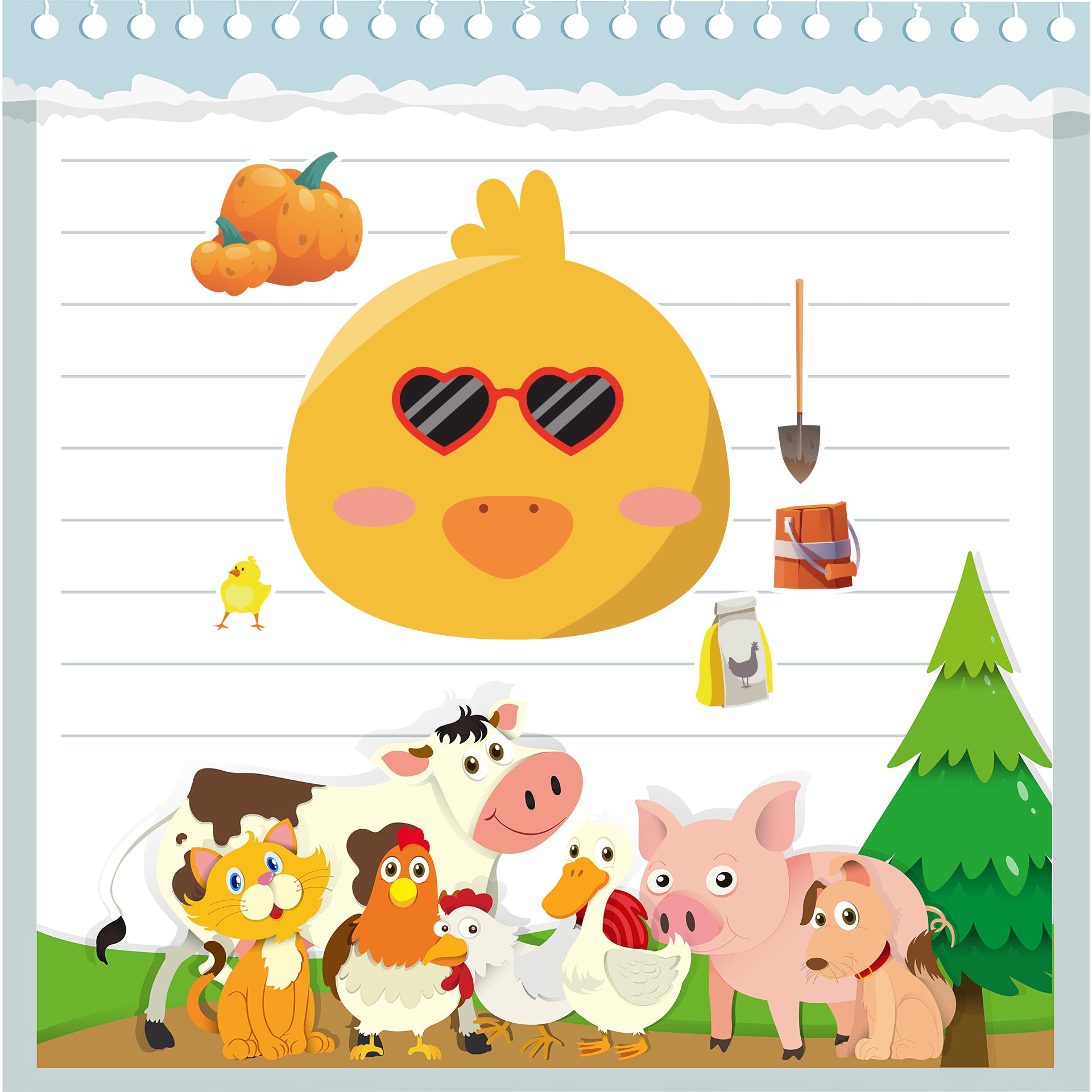 24 Sheets Farm Animals Make Your Own Stickers for Kids