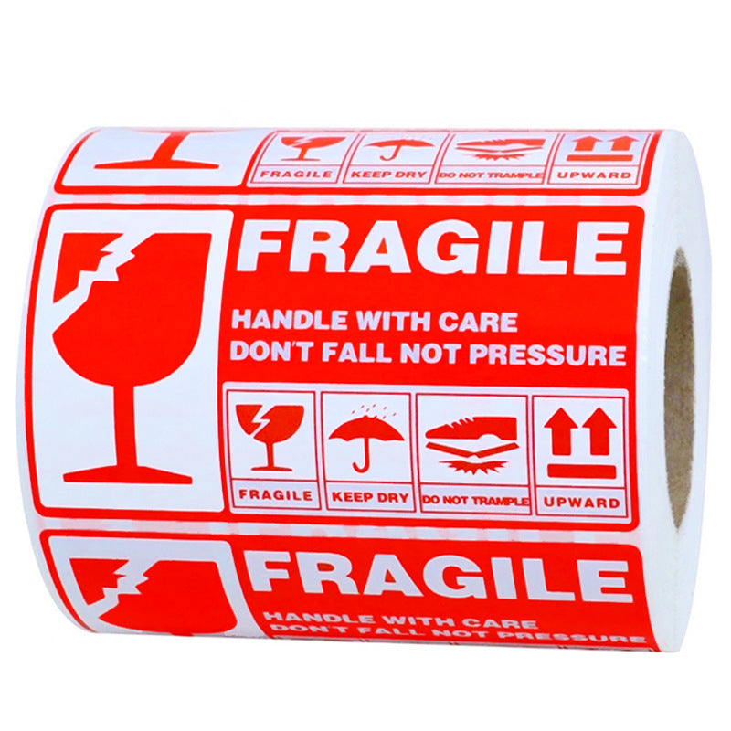 300Pcs Fragile Stickers Red Warning Labels for Shipping and Packing