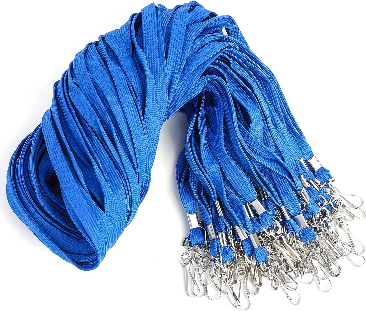 100Pcs Nylon Bulk Lanyard for Id Badges