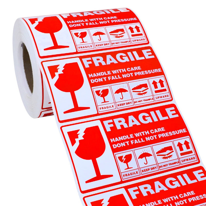 300Pcs Fragile Stickers Red Warning Labels for Shipping and Packing