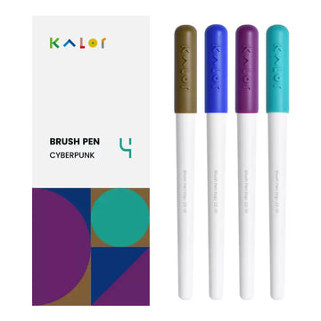 Kalor Brush Pen for Drawing- Hard - 4 Colors Set