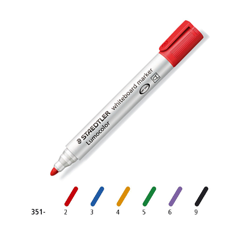 STAEDTLER 351 Lumocolor Whiteboard Marker Bullet Tip 6 Colours