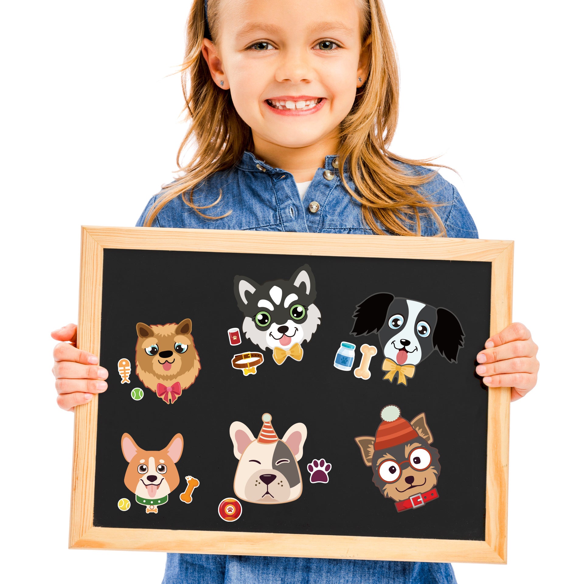 24 Sheets Cartoon Dog Make Your Own Stickers for Kids