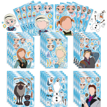 32Pcs Frozen Princess Make a face Stickers for kids