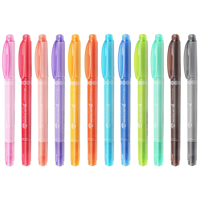 Tombow Play Color Dot Pen Water Based Marker,12 Colors Set