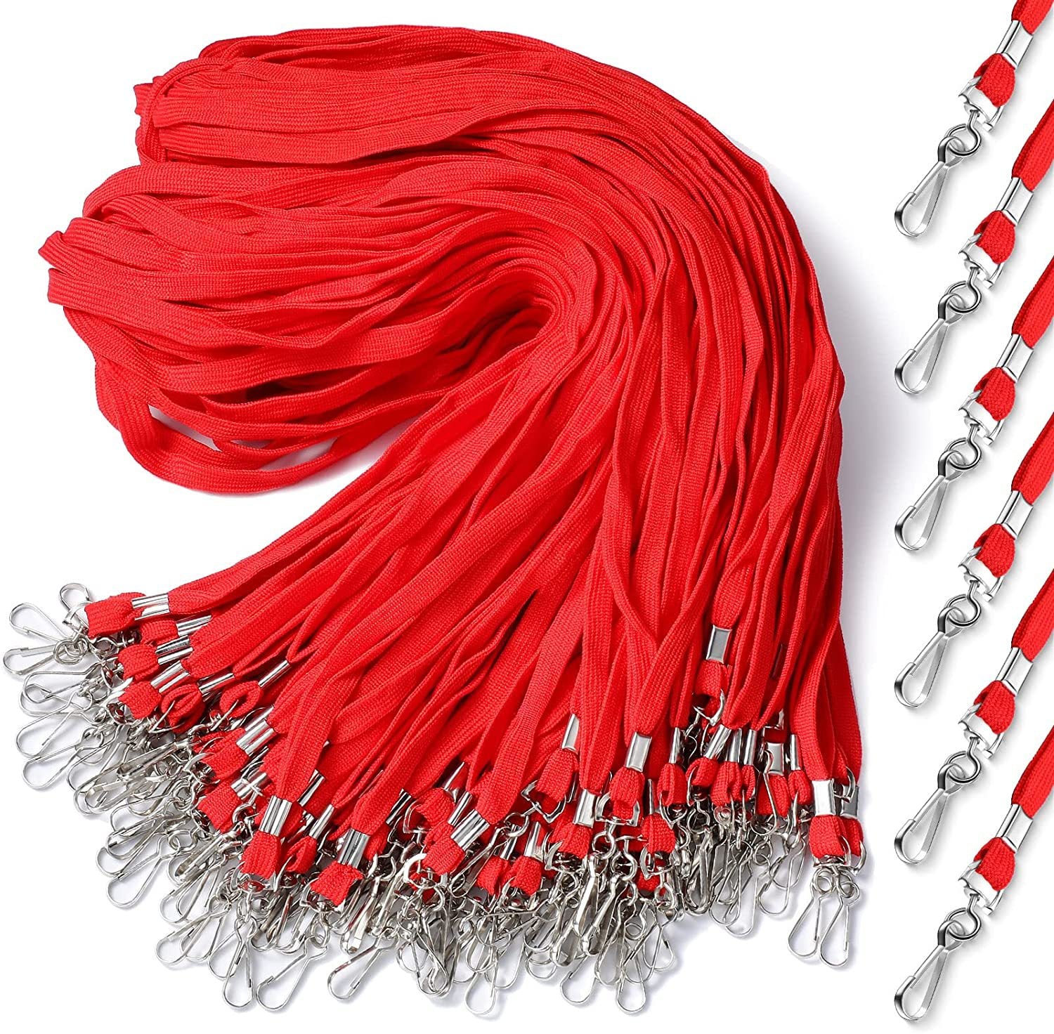 100Pcs Nylon Bulk Lanyard for Id Badges