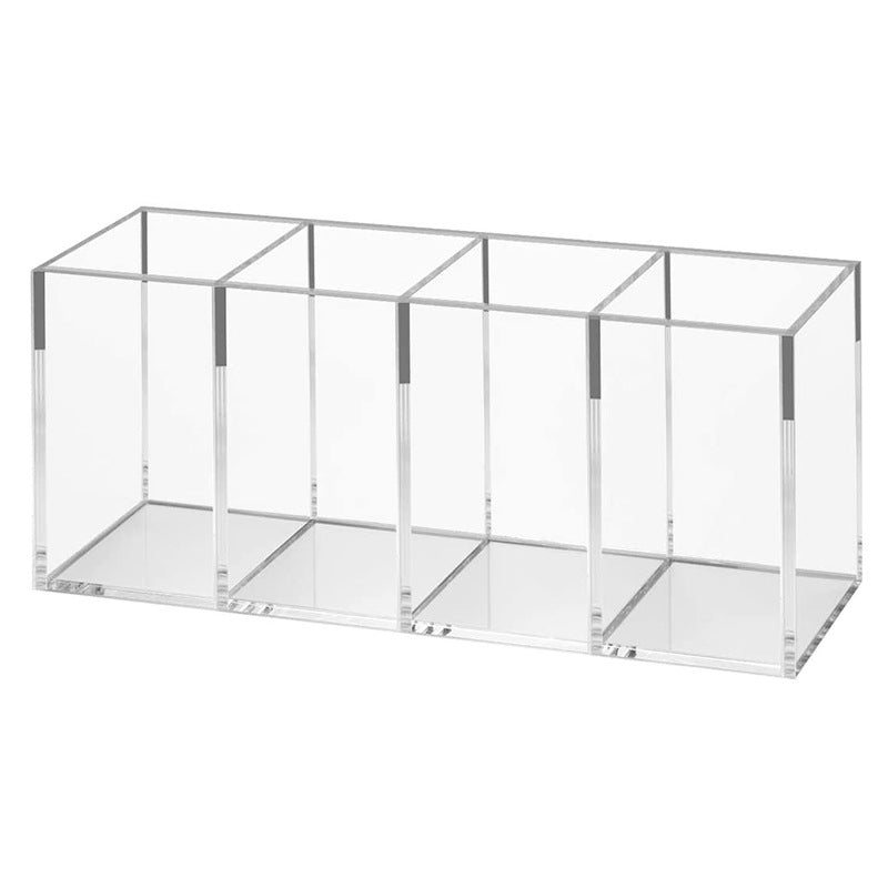 Acrylic Desk Pen Holder 4 Compartments