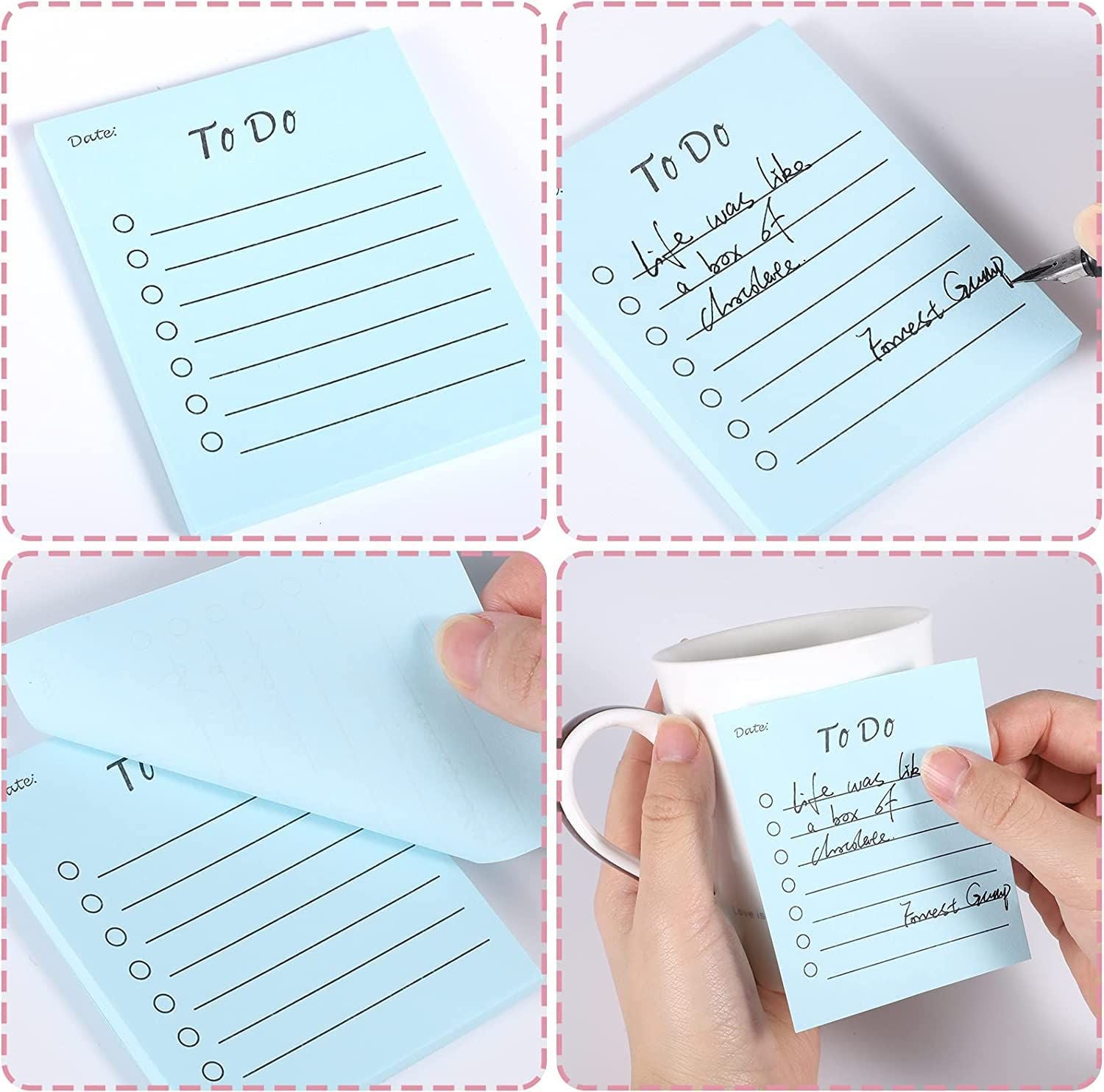 To Do List Sticky Notes Memo,50 Sheets/pad,9 Colors,10x7cm