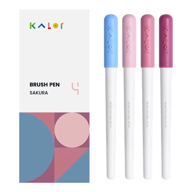 Kalor Brush Pen for Drawing- Hard - 4 Colors Set