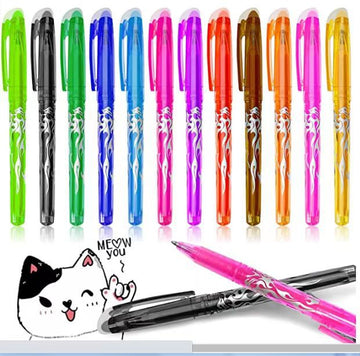 12 Colors Erasable Gel Pens