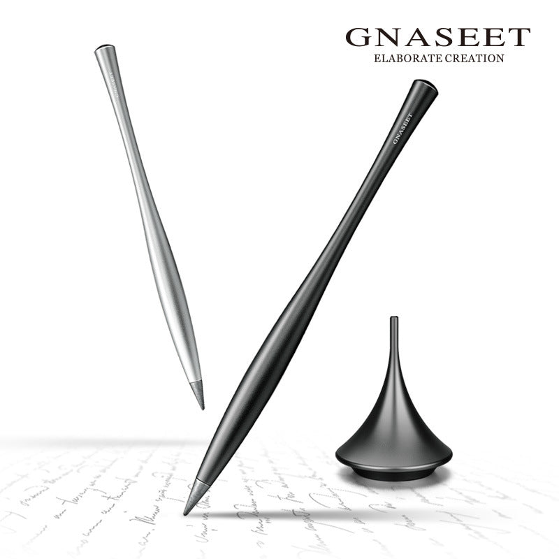 Inkless Eternal Metal Pen with Spinning Base