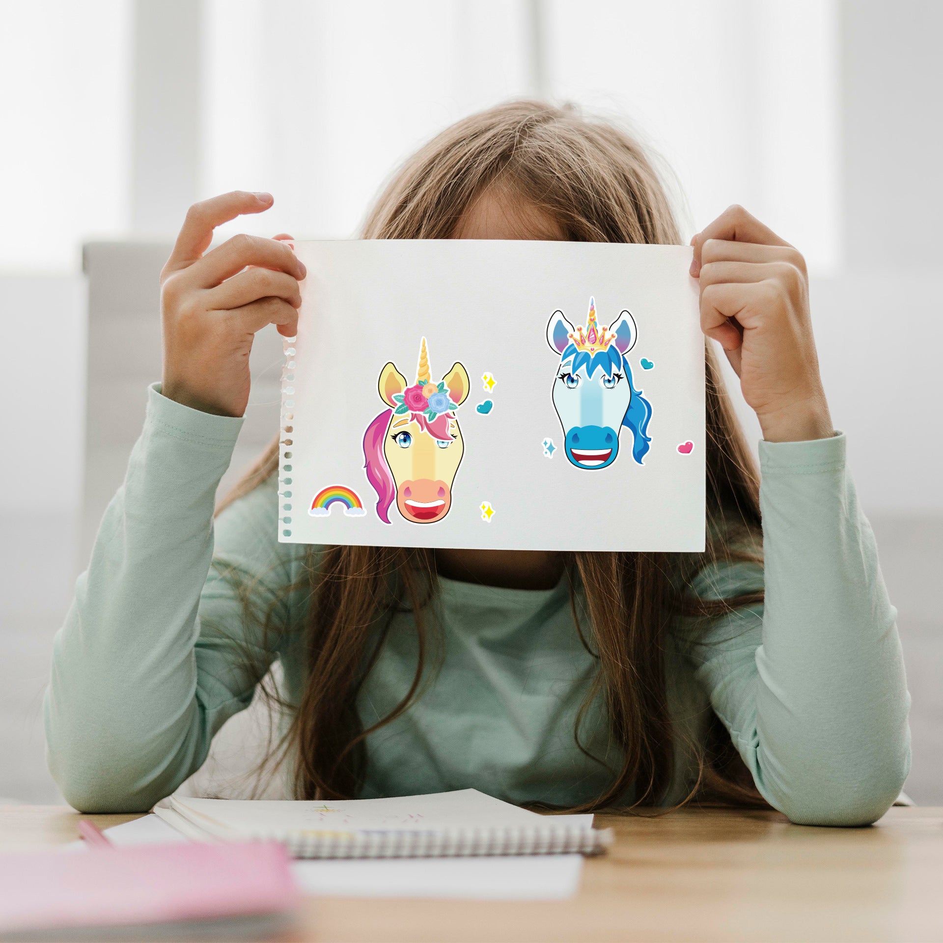 24 Sheets Make Your Own Unicorn Stickers for Kids 21 x 15 cm