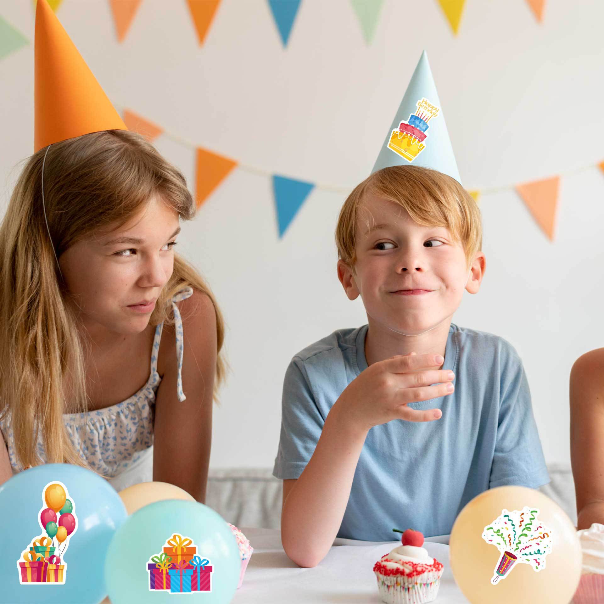 32 Sheets Happy Birthday Party Make Your Own Stickers for Kids