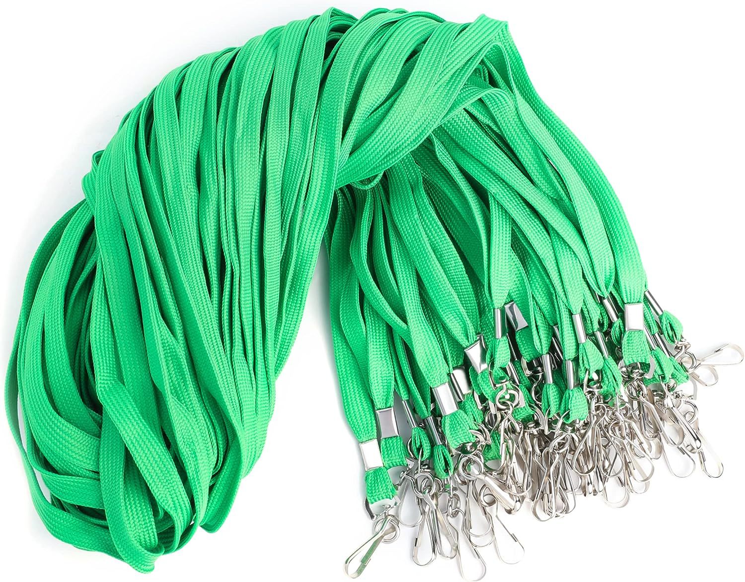 100Pcs Nylon Bulk Lanyard for Id Badges