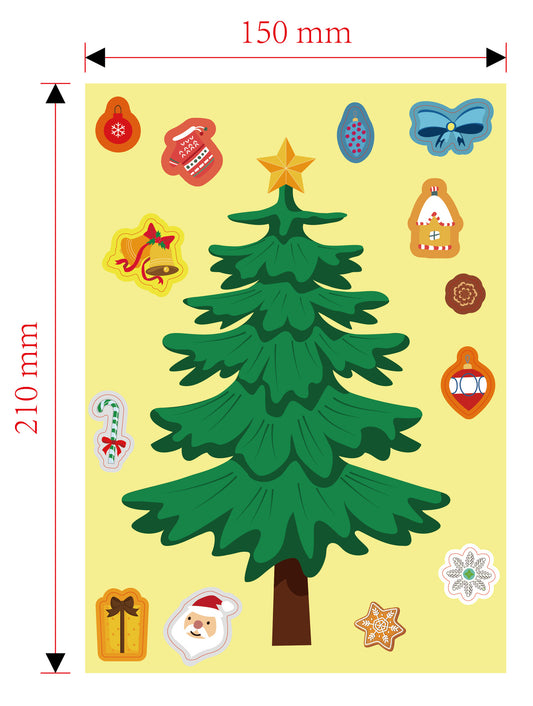 36 Sheets Make Your Own Christmas Tree Stickers for Kids Cards Crafts