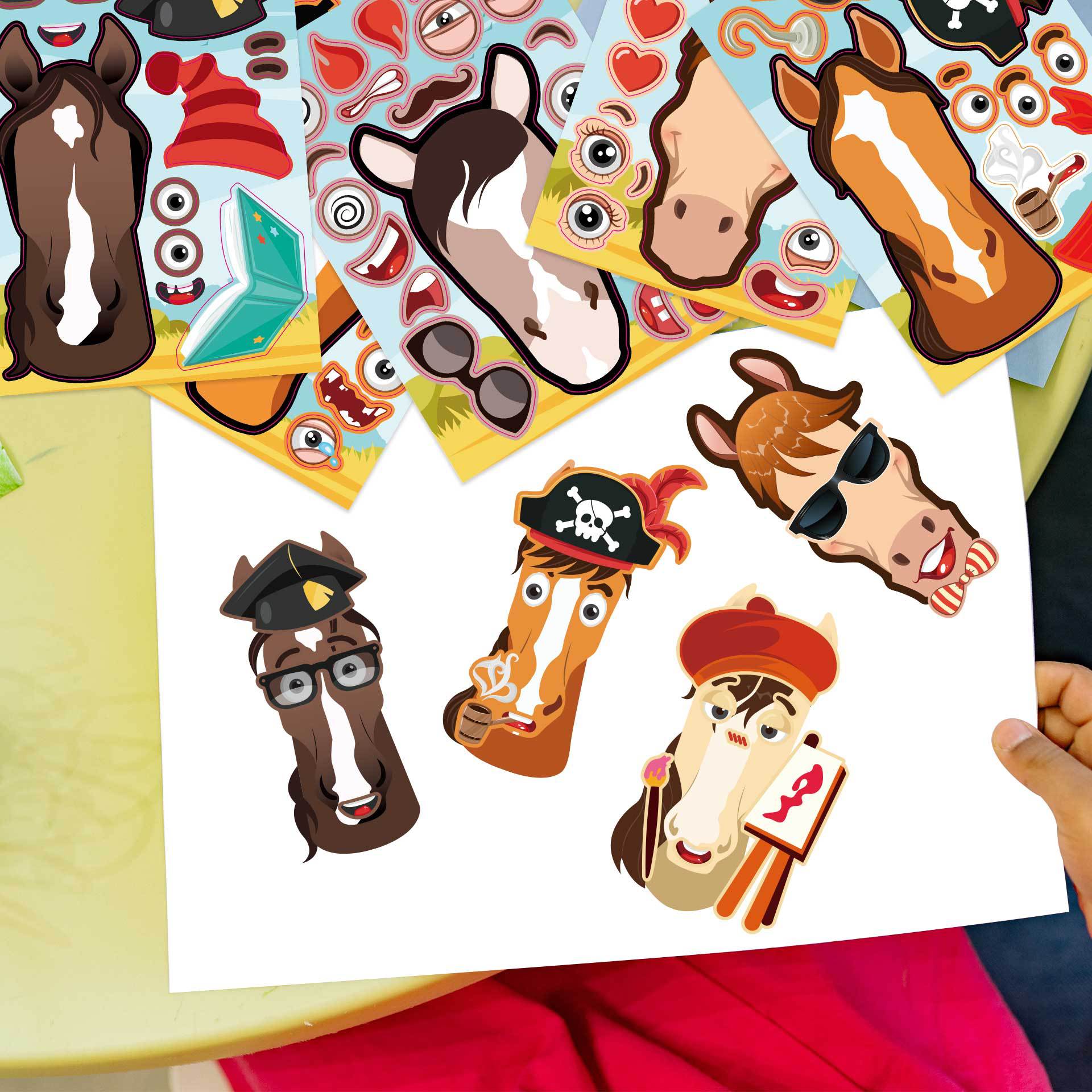 24 Sheets Cartoon Sprite Horse Make Your Own Stickers for Kids