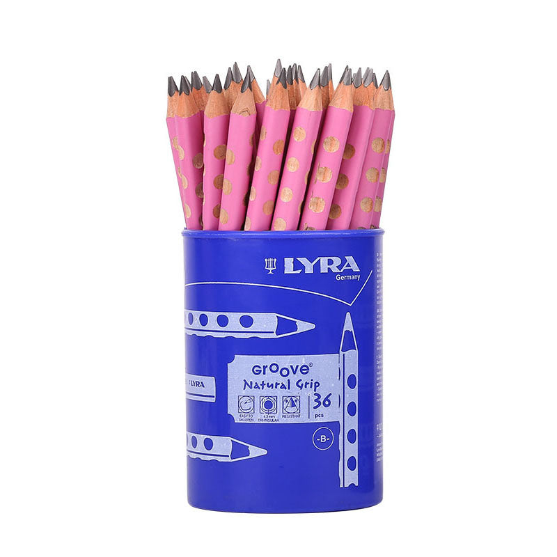 LYRA Groove Graphite Triangular B Pencils,36 Pieces